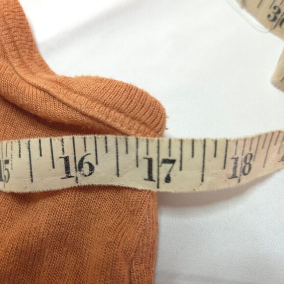 We the Free People Womens Small Orange Scoop Neck Sleeveless Tank Top Shirt - Picture 6 of 7